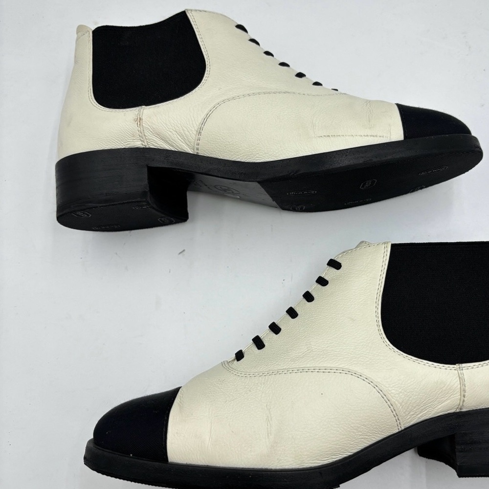 Distressed Patent Cap Toe Combat Boots - Picture 3 of 4